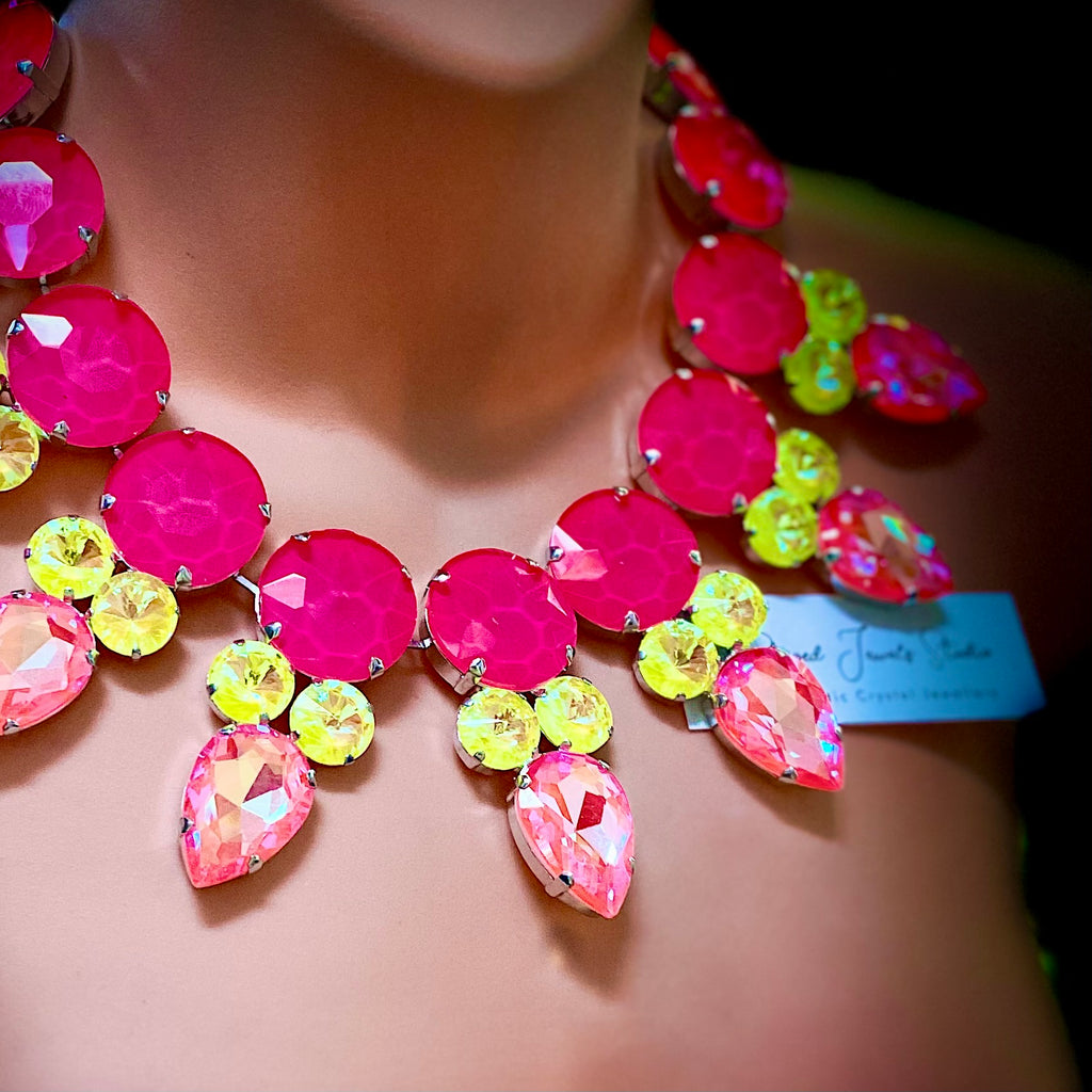 Neon Tropics Austrian Crystal Necklace