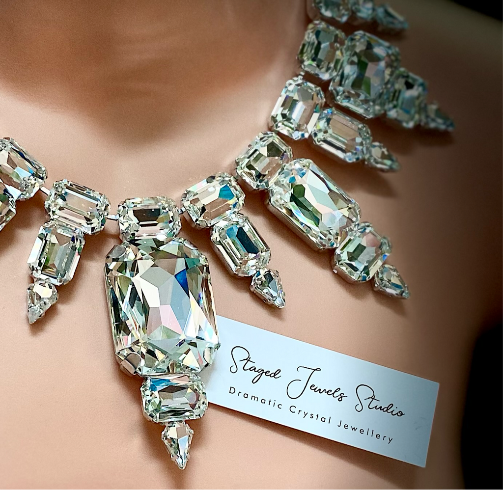 Vixen bold crystal statement necklace