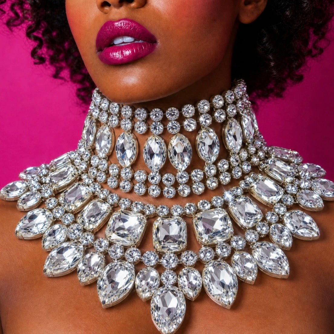 Dynasty Faux Diamond Austrian Crystal Necklace