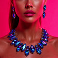 Alaskan Sky Aquamarine Collar Necklace Set
