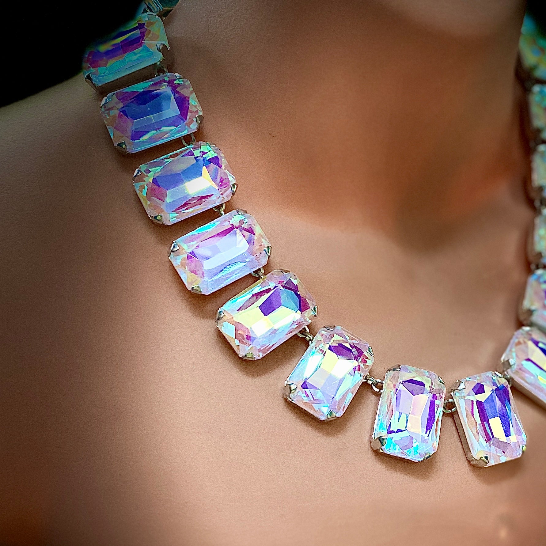 Mother Of Pearl Octogan Cut Swoon Necklace