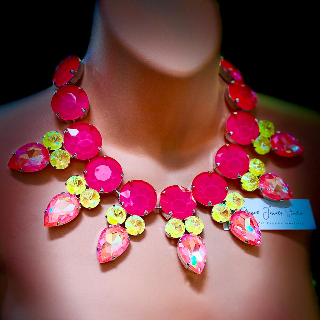 Neon Tropics Austrian Crystal Necklace
