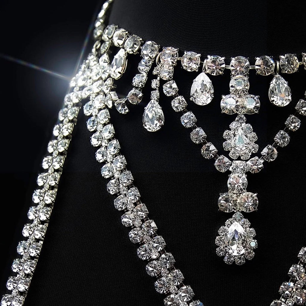 Palladium plated Le Collier de la Reine replica necklace by Staged Jewels