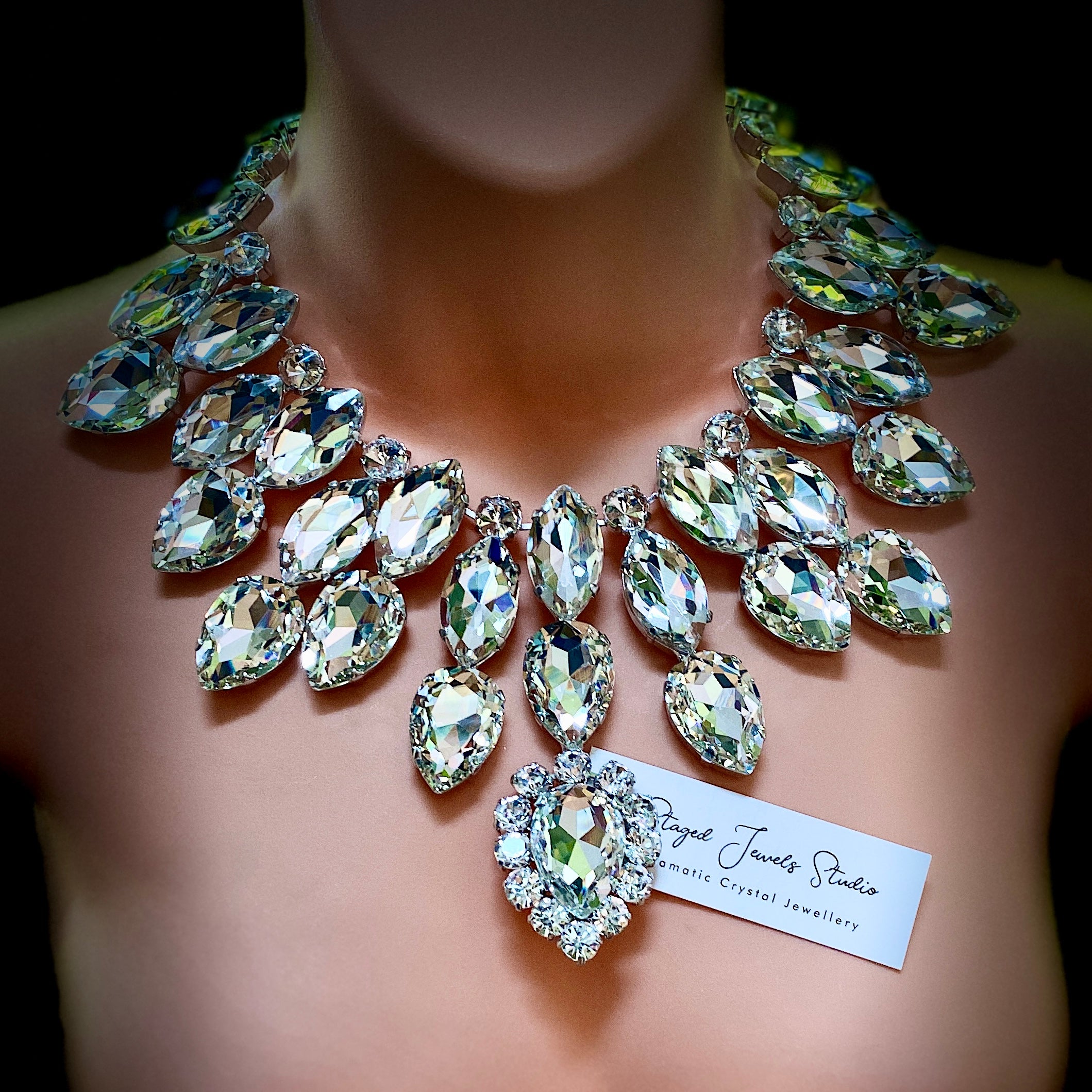 Bejewelled Austrian Crystal Bib Necklace