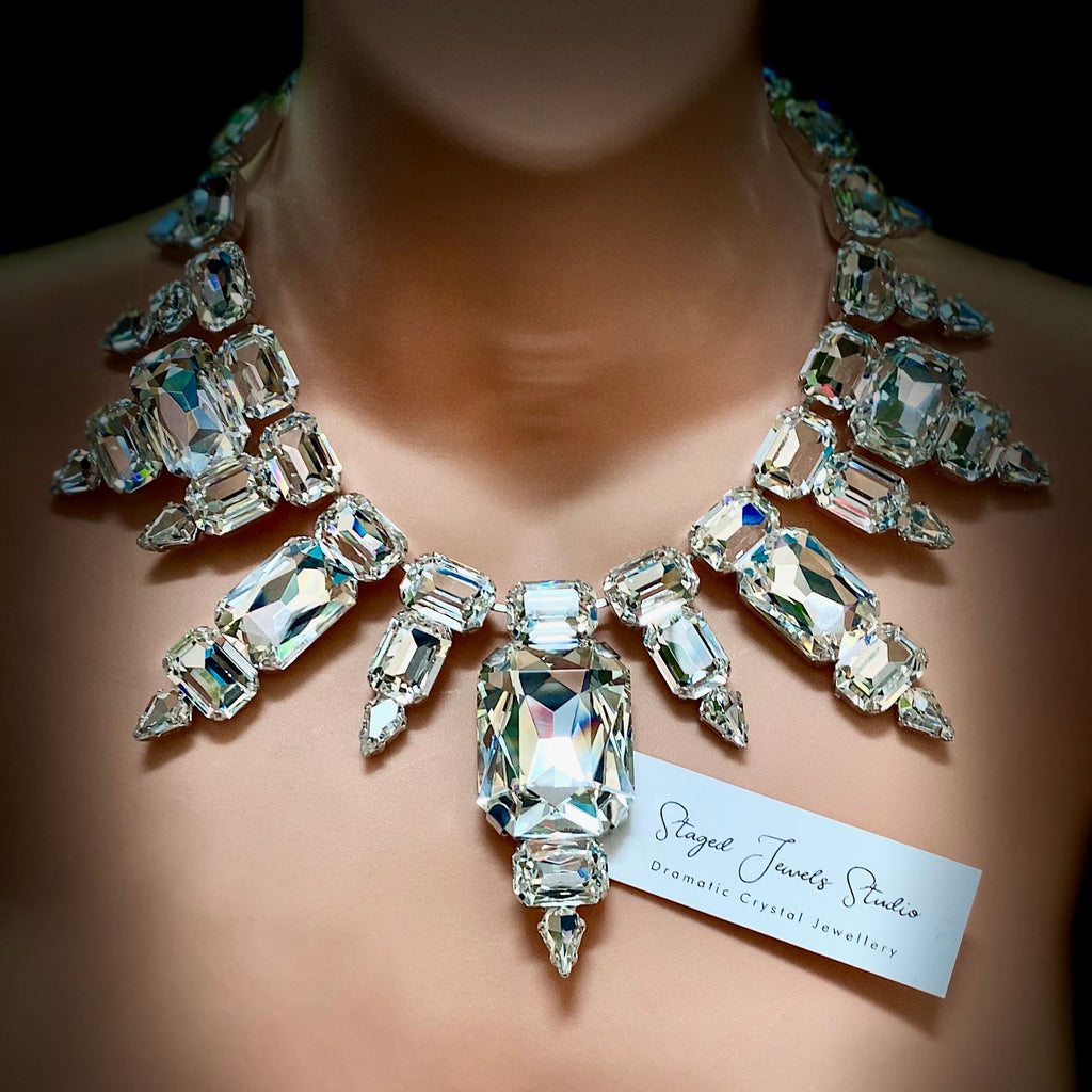 Dramatic Austrian crystal Vixen necklace