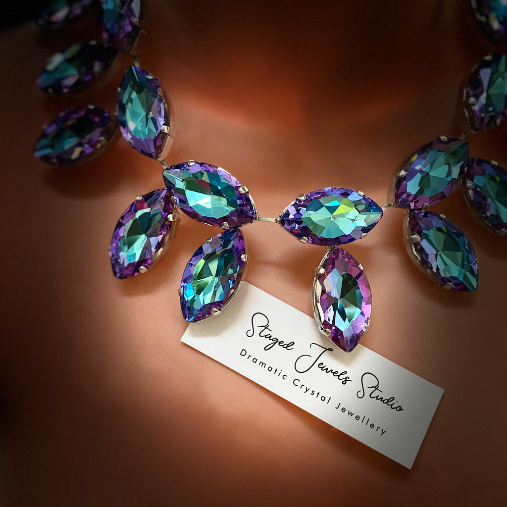 Twilight crystal statement jewellery set