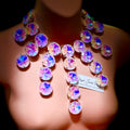 Iced White Giant Waterfall Statement Necklace