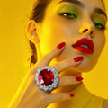 Oversized Red Statement Dress Ring