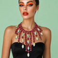 Rose Pink Grande Waterfall Necklace