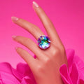 Twilight Solitaire Statement Cocktail Ring with 27mm Crystal