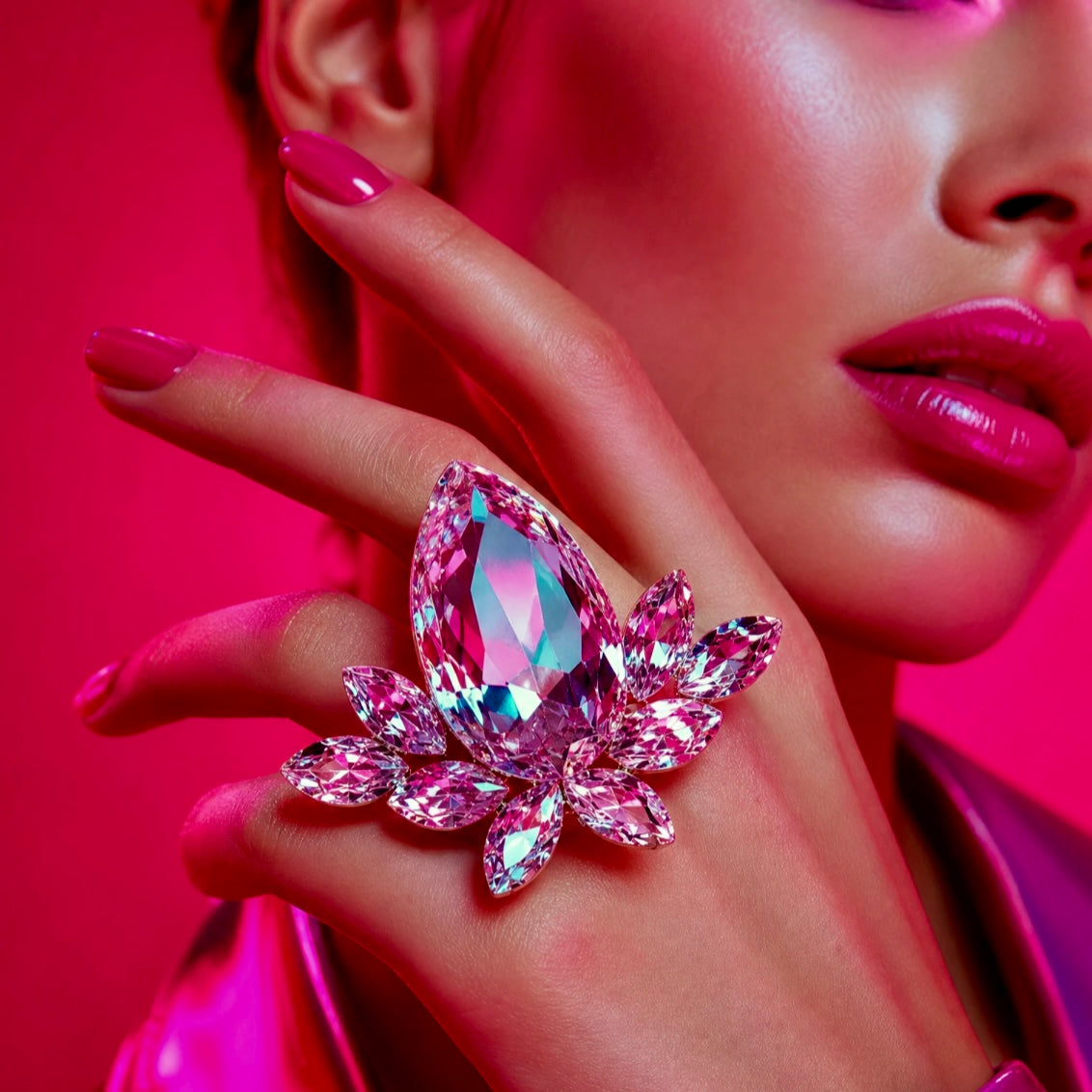 Astoria Clear Statement Ring With Austrian Crystal