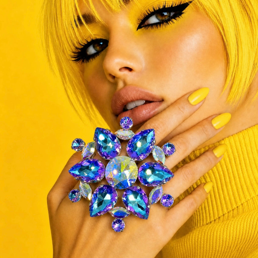 Lilac Dawn Oversize Cocktail Ring