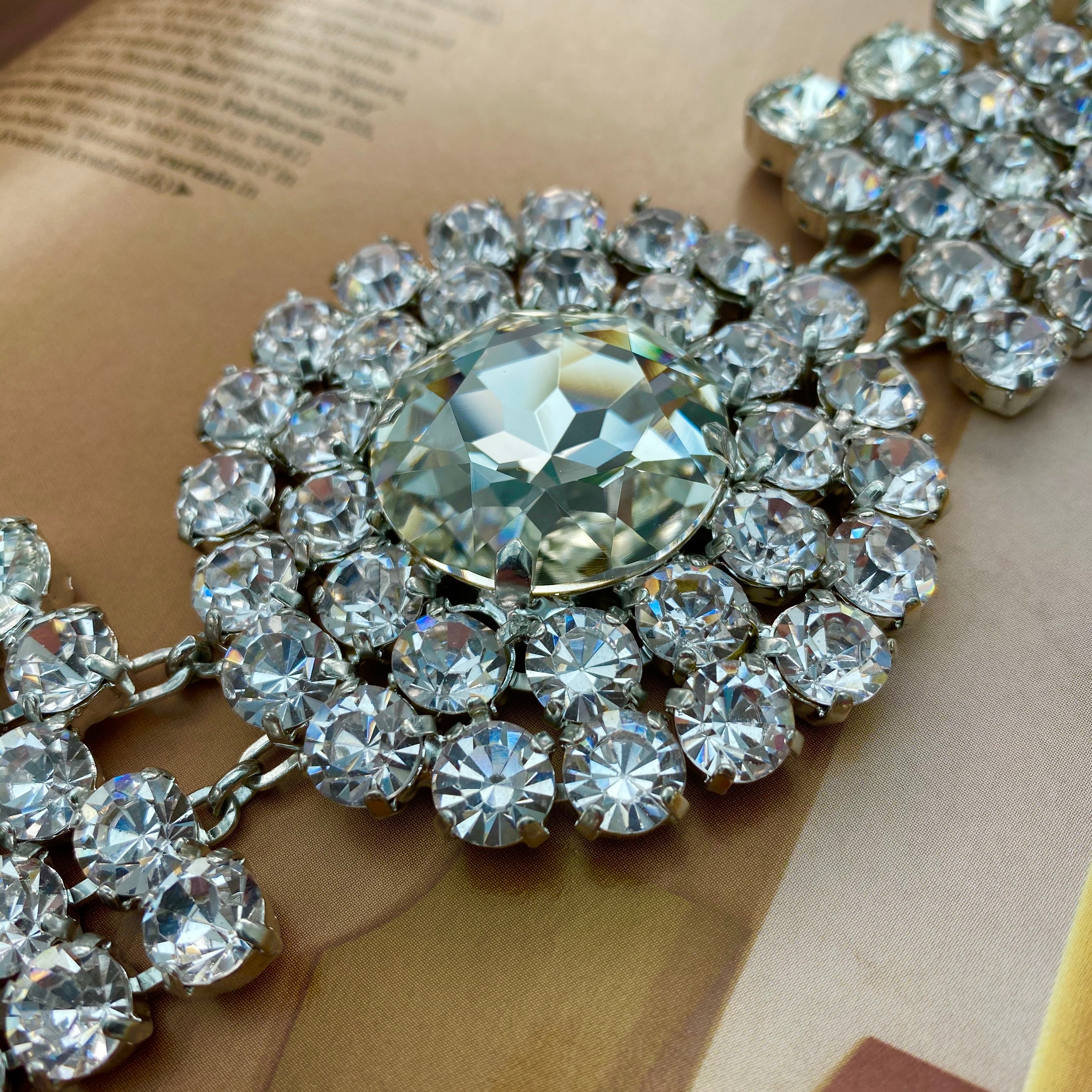 close up of centre part of marilyn monroe necklace