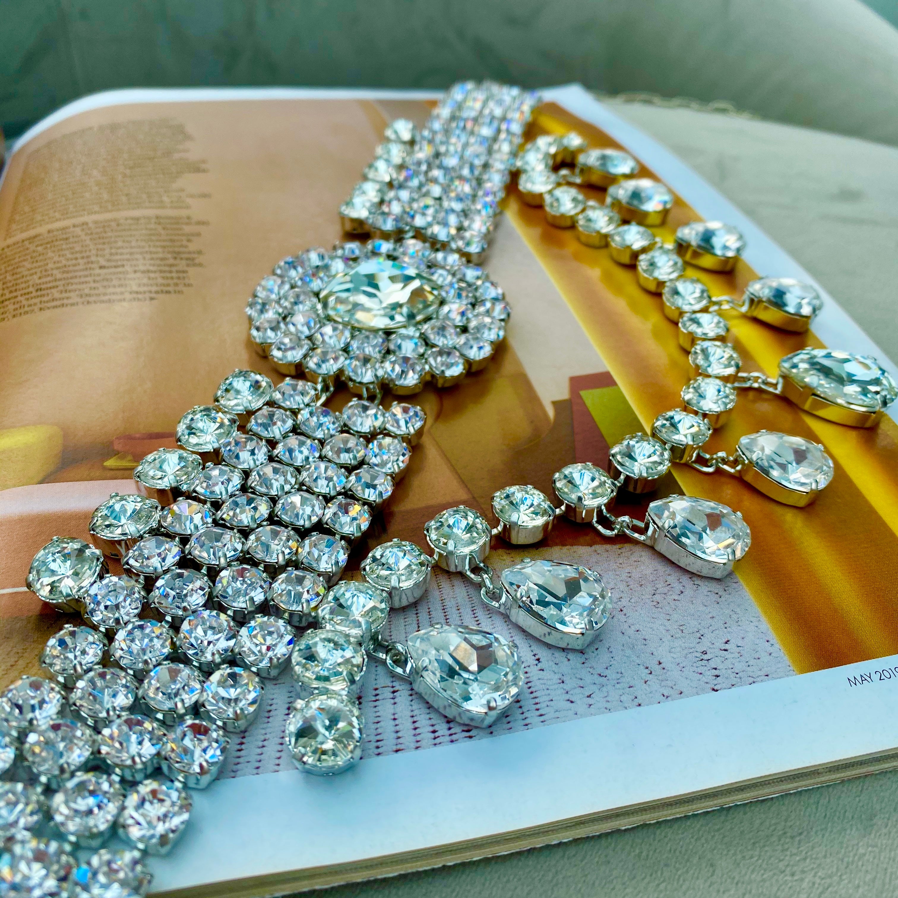 marilyn monroe necklace showcased flat to see detail