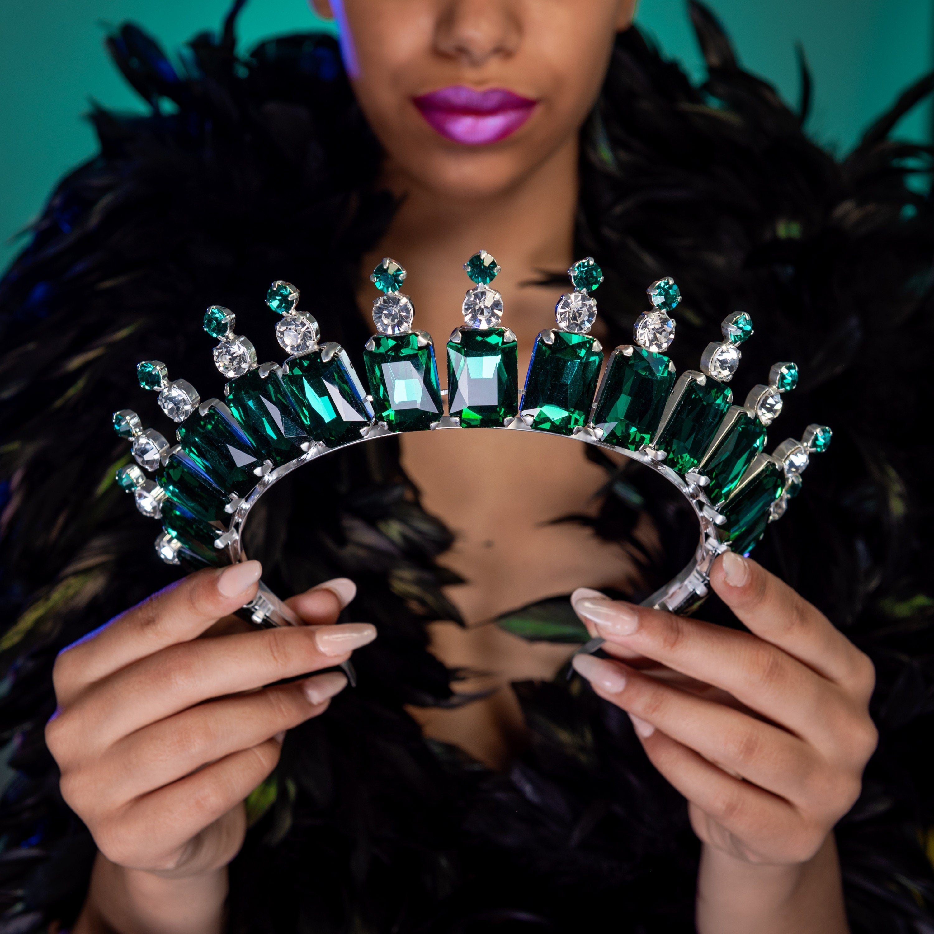 Statue of Liberty Emerald Green Crystal Tiara