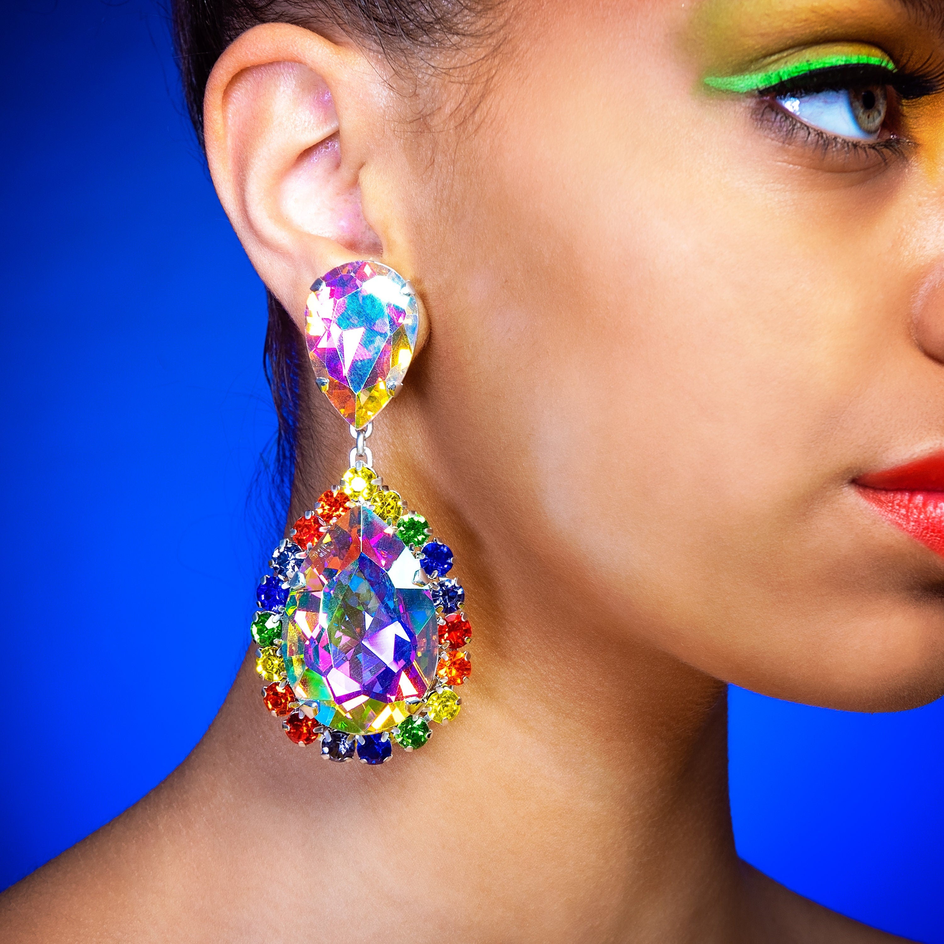 Crystal Multicolour Pride Earrings With Austrian Crystal