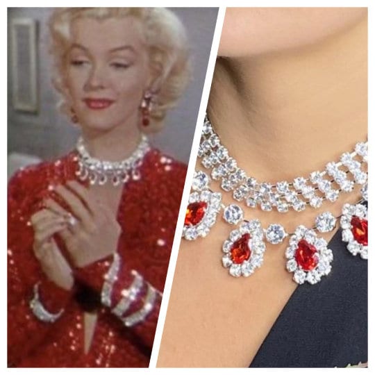 Marilyn Monroe Faux Diamond Replica Necklace