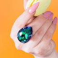 Oversized Seawitch Teardrop Ring