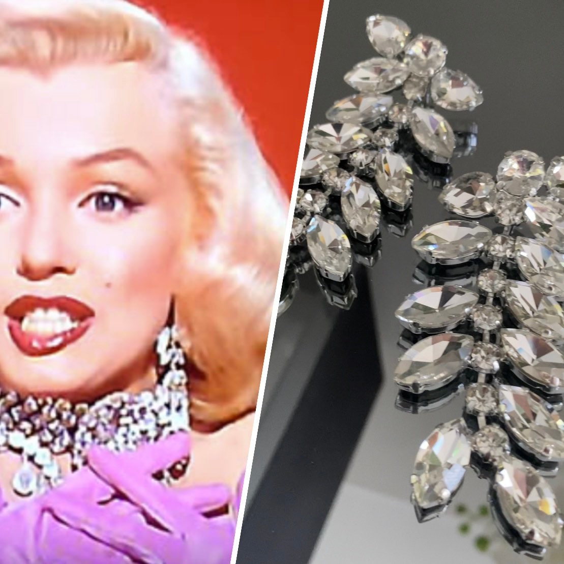 Marilyn Monroe Austrian Crystal Earrings